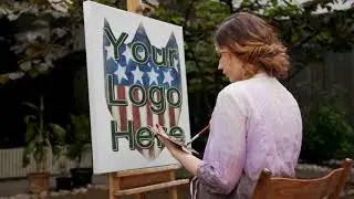 Girl and Canvas Logo Reveal