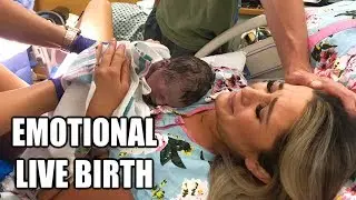 EMOTIONAL LIVE BIRTH OF BABY #2 | Labor & Delivery Vlog | Liza Adele