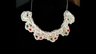 Колье из веревки. Вязание крючком. Мастер класс