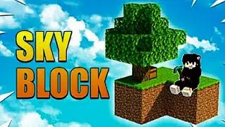 Jogando Minecraft Sky Block - O começo da ilha😲.