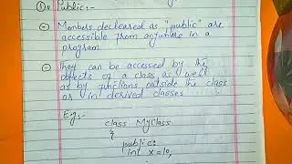 Public Access Specifier in C++ Object Oriented Programming Lectures Hindi Urdu