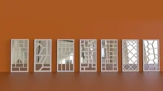 Procedural Modern Mirrors Modeling in 3dsMax