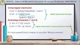 sed regularExpression