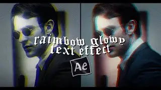 rainbow glowy text effect | after effects