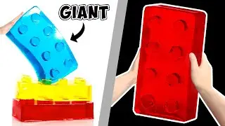 World's LARGEST GIANT LEGO GUMMY Bricks... *oddly satisfying*