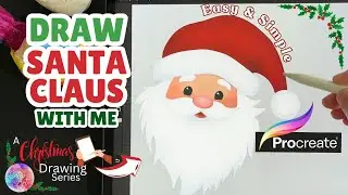 How to draw Santa Claus in Procreate Tutorial | Simple and Easy for Beginners