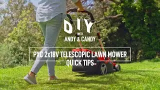 Quick Tips: How to Adjust the PXC Telescopic Mower Handles | Ozito DIY with Andy & Candy