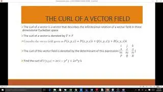 The curl of a vector field