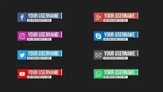 Social Media Lower | Premiere Pro MOGRT Template