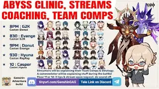 Clips from our Abyss Clinics - Get Spiral Abyss Coaching, Tips, Help on GAG Discord - Genshin Impact