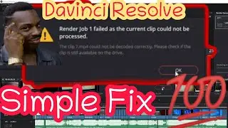 Davinci resolve job failed fix