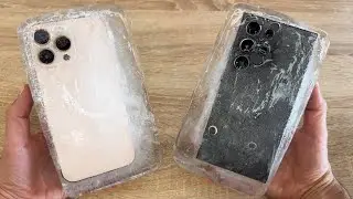 iPhone 16 Pro Max vs Samsung S24 Ultra   Water FREEZE Test! OMG!