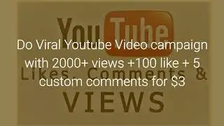 80 youtube Auto comments or 60 youtube subscriber or 150 youtube likes give you for $1