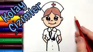 Easy Drawings | How to Draw a Nurse | Color and Draw Step by Step
