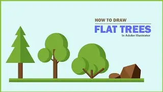 How To Draw Flat Tree In Addobe Illustrator || ANBYON Bezier
