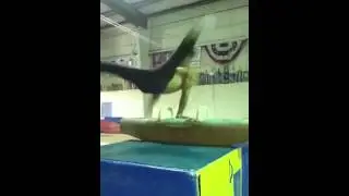 Joel Kovacs - flairs on pommel horse with handle between ha