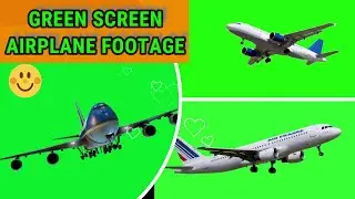 Top Five Airplane Flying Green Screen Animation Video | No Copyright Video
