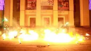Огненное шоу от R-Fire (фрагмент с огнеметами)