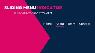 How to make animated sliding menu indicators using | Html Css vanilla javascript