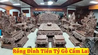 Rồng Đỉnh Gỗ Cẩm Lai Tiền Tỷ Siêu Hiếm Ở Việt Nam  ( đồ gỗ đồng kỵ mạnh kha )