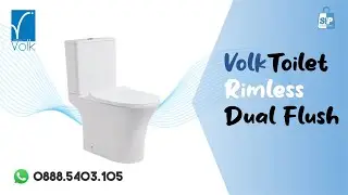 Volk Toilet Kloset Duduk Rimless Dengan Dual Flush
