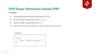 PHP Dasar: Variabel, Tipe data, Function | Pertemuan 2 - Web Developer, Jarvis Academy