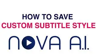 How To Save custom subtitle style