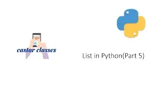 Convert list to string | List in Python | Part 5 | Castor Classes