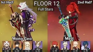 Itto Mono Geo + Diluc Melt | 4.0 Spiral Abyss Floor 12 9 Stars | Genshin Impact