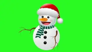 snowman vfx greenscreen/ chromakey christmas new year