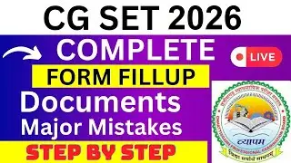 CG SET 2024 Application Form - CG SET Registration 2024| How To Fill CG SET 2024 Application Form