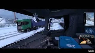 Delivering in the snow -  Euro Truck Simulator [PC]