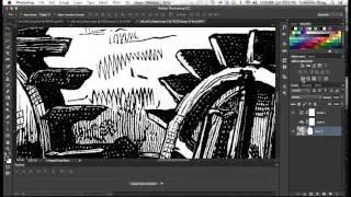 Cleaning up a line art scan
