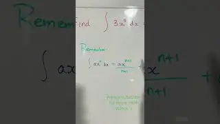 Find integral of 3x^5dx #math #calculus #integration #integral #powerrule #antiderivative