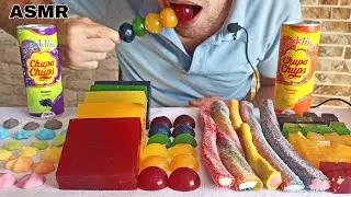 ASMR RAINBOW DESSERTS 무지개 먹방 팝핑보바, 보석젤리, 별사탕 먹방 POPPING BOBA, JELLY, GUMMY MUKBANG NO TALKING EATING