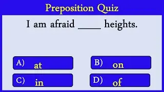 preposition Quiz 6: Can you score 15/15?