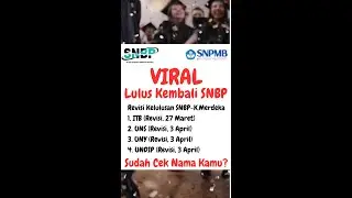 VIRAL Lulus Kembali SNBP #shorts