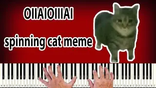 OIIAIOIIIAI (spinning cat meme) - PIANO TUTORIAL