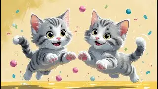 Детская Песня Два Котёнка | Детские песенки | Веселая детская песенка про веселых котят