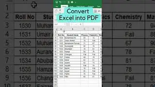 How to Convert Excel into PDF 