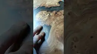 нарды из массива капового карагача,с эпоксидной смолой. обзор.