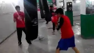 Jawad Ahmed training boxer of al muslim sports academy