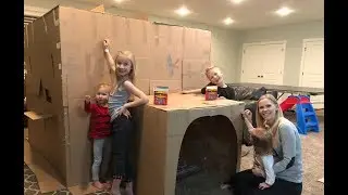 We built a GIANT BOX FORT!