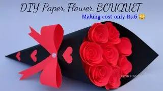 🤱 Gift Ideas/DIY Paper Flower BOUQUET/ Birthday gift ideas/Flower Bouquet making
