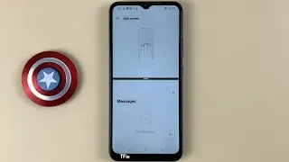 Swipe up with 3 fingers to enter the Split screen mode on Realme C15 Android 11