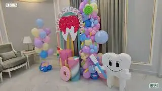First tooth Balloon backdrop ideas | I got a sweet tooth