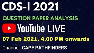 CDS I 2021 - ENGLISH - Question Paper Analysis, Answer Key discussion & Cut off prediction