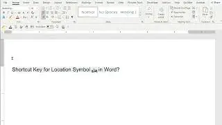 Shortcut key for location symbol in Word | Turn the Letter 