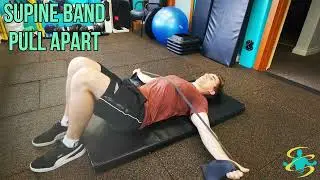 Supine Band Pull Apart - Rejuv Exercise Library - #medicalfitness