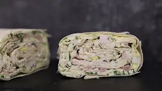 СЫТНАЯ ЗАКУСКА НА БОЛЬШУЮ КОМПАНИЮ|РУЛЕТ ИЗ ЛАВАША С ЗЕЛЕНЬЮ, ВЕТЧИНОЙ И СЫРОМ